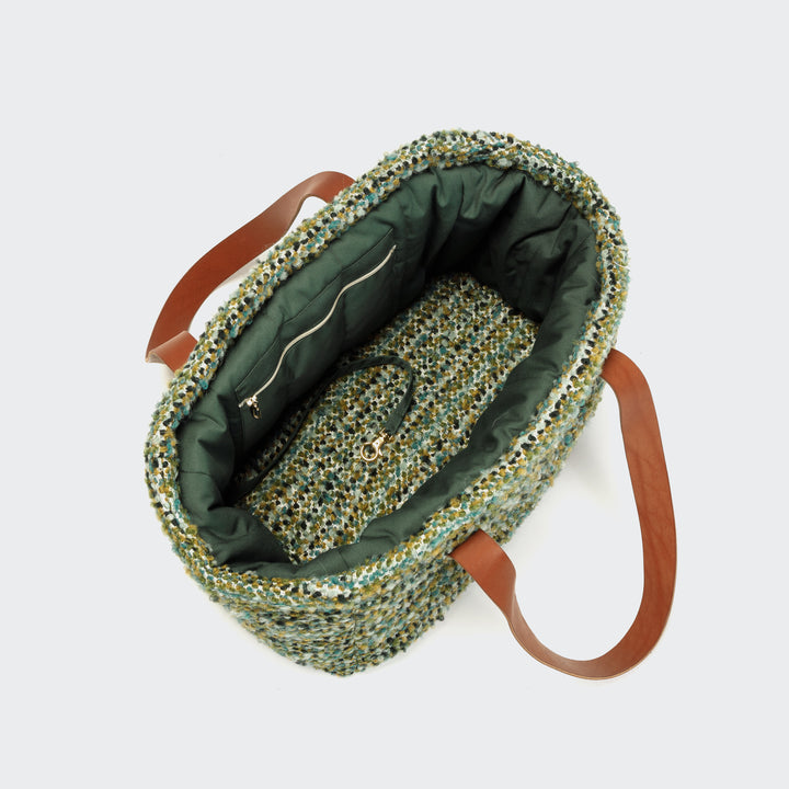 Dog Carrier Verona Jacquard Green from Cloud 7