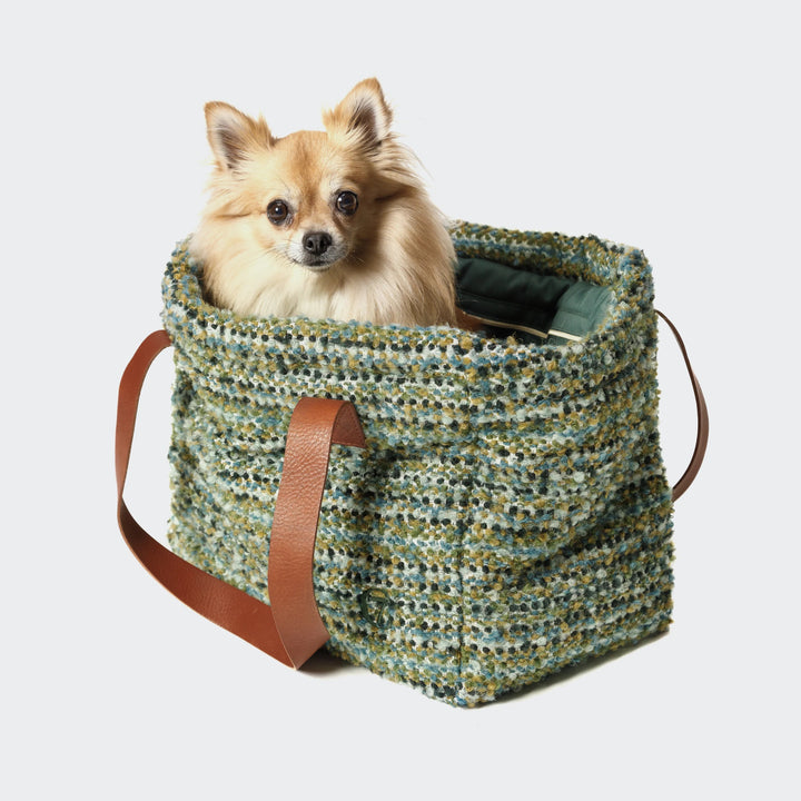 Dog Carrier Verona Jacquard Green from Cloud 7