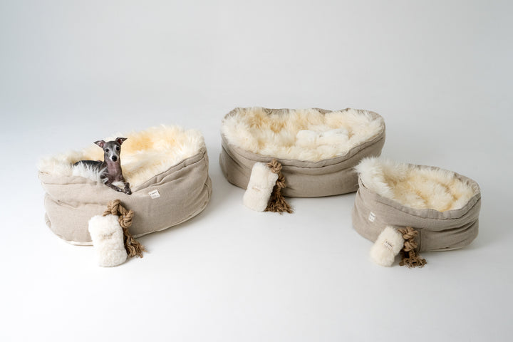 8 Paws X Mellow Sheepskin Retreat Bed