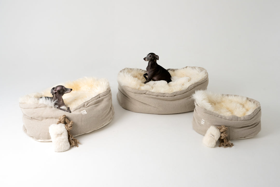 8 Paws X Mellow Sheepskin Retreat Bed